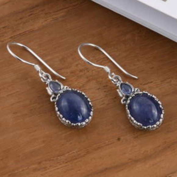 BALI LEGACY Tanzanite Earrings in Sterling Silver 10.60 ctw NWT - Picture 1 of 12